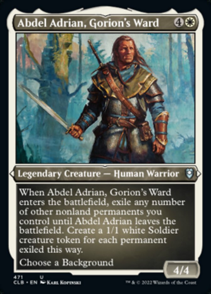 Abdel Adrian, Gorion's Ward (Foil Etched) [Commander Legends: Battle for Baldur's Gate] | Cracking-Singles