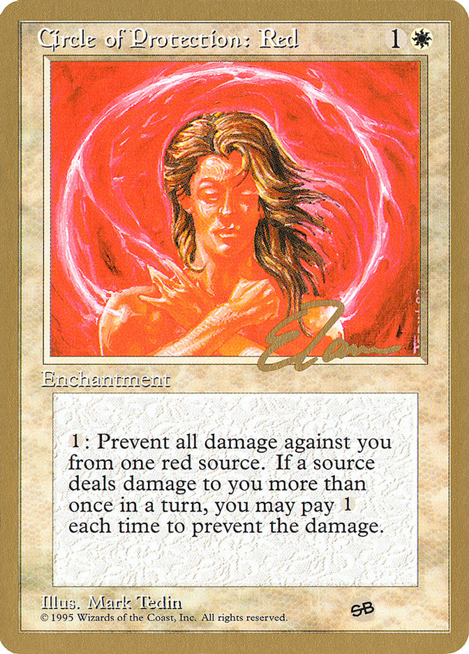 Circle of Protection: Red (Eric Tam) (SB) [Pro Tour Collector Set] | Cracking-Singles