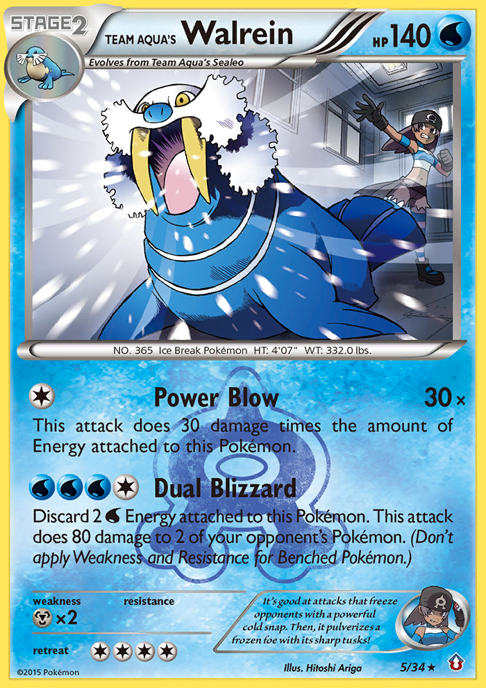 Team Aqua's Walrein (5/34) [XY: Double Crisis] | Cracking-Singles