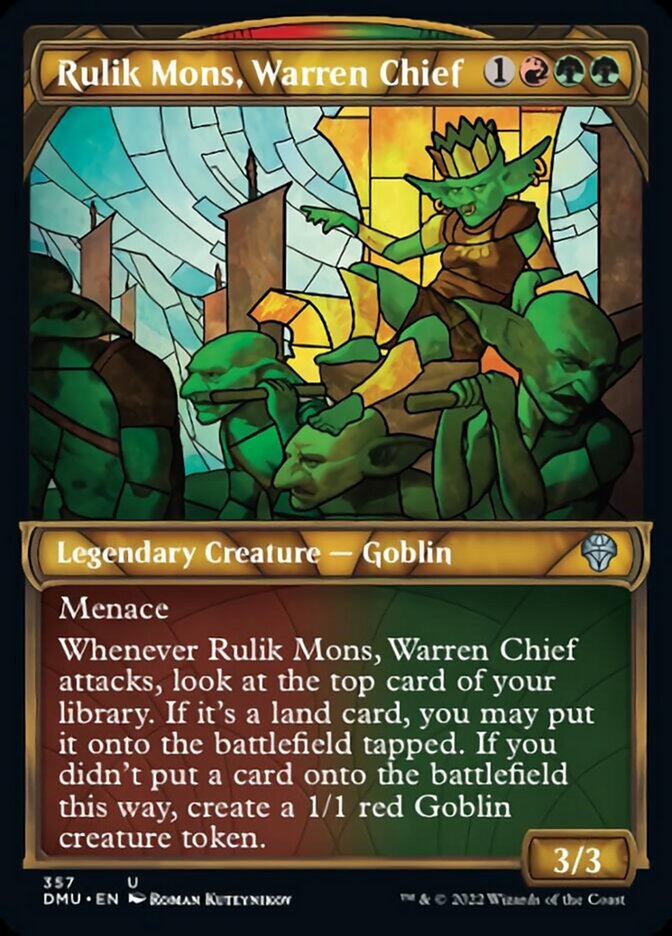 Rulik Mons, Warren Chief (Showcase Textured) [Dominaria United] | Cracking-Singles