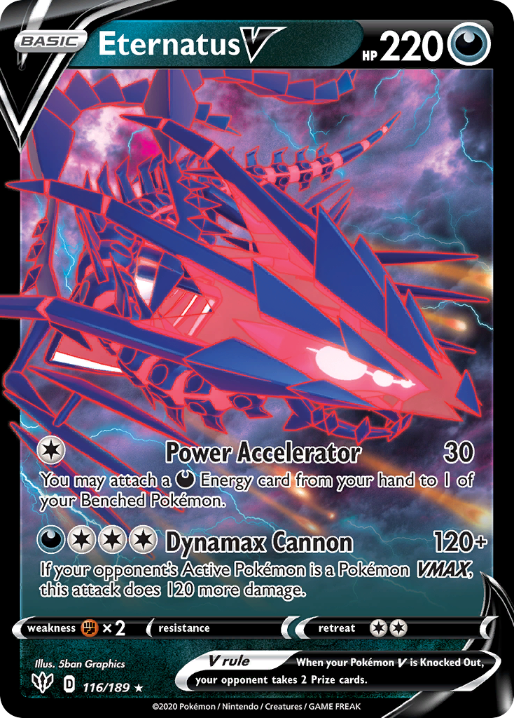 Eternatus V (116/189) (Jumbo Card) [Sword & Shield: Darkness Ablaze] | Cracking-Singles