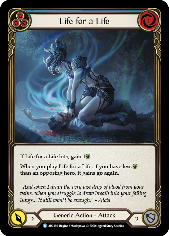 Life for a Life (Blue) [ARC166] Unlimited Edition Rainbow Foil | Cracking-Singles