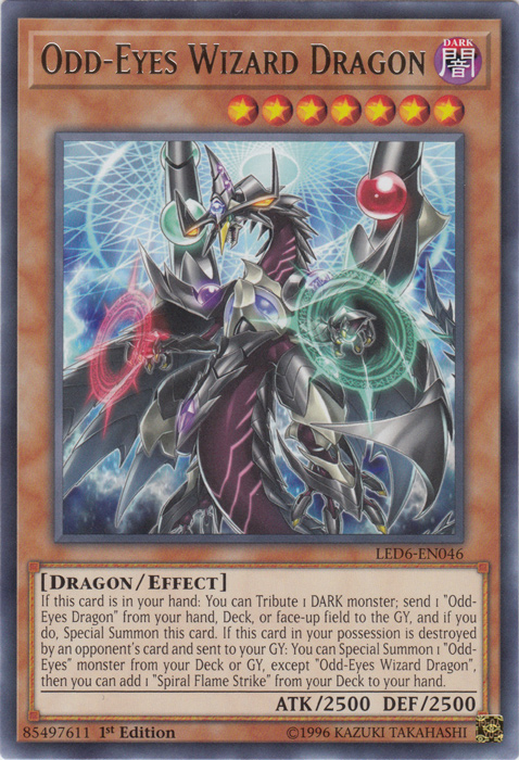 Odd-Eyes Wizard Dragon [LED6-EN046] Rare | Cracking-Singles