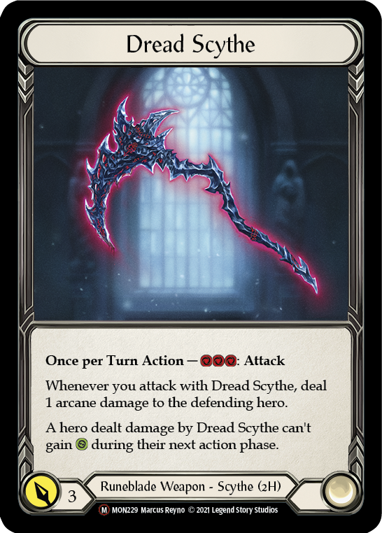 Dread Scythe (Rainbow Foil) [U-MON229-RF] Unlimited Rainbow Foil | Cracking-Singles