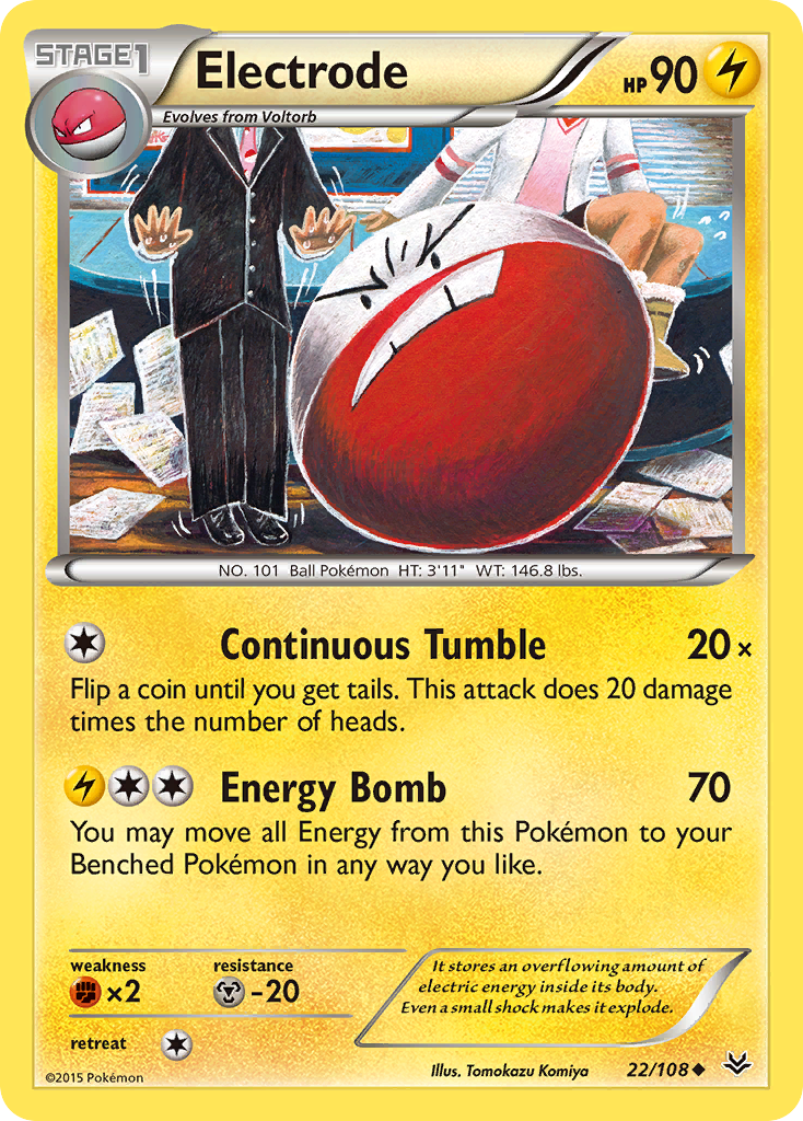 Electrode (22/108) [XY: Roaring Skies] | Cracking-Singles