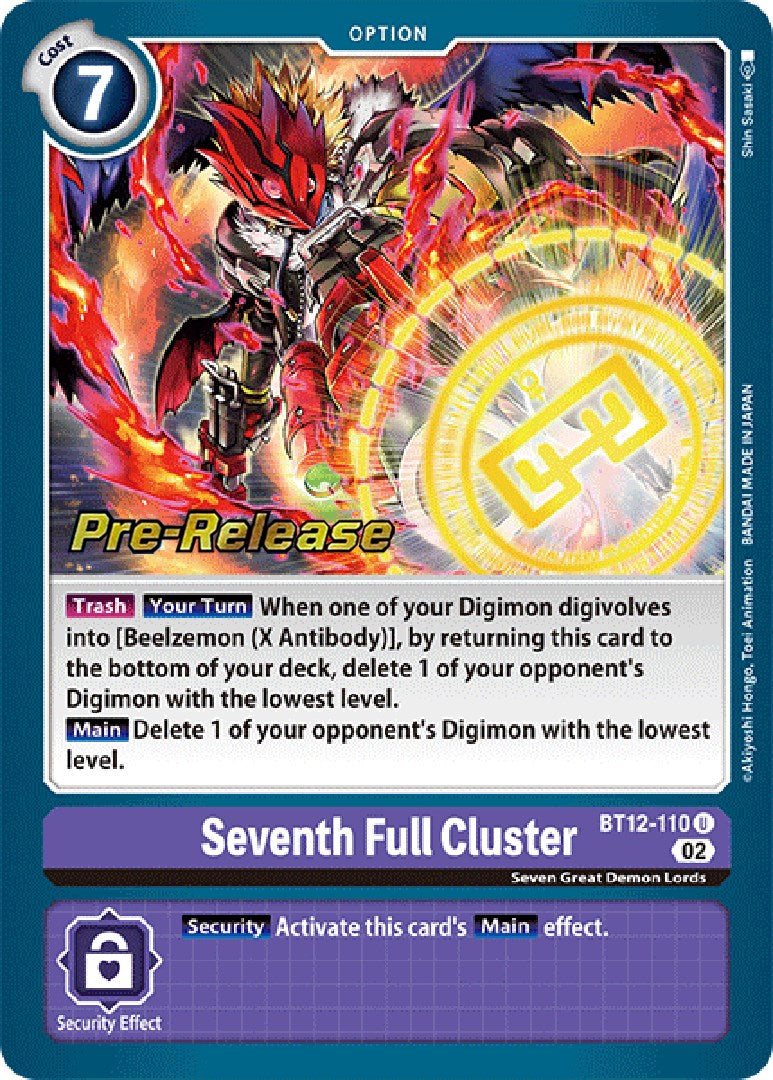 Seventh Full Cluster [BT12-110] [Across Time Pre-Release Cards] | Cracking-Singles