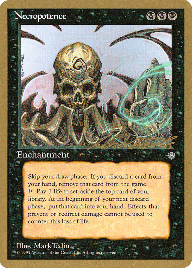 Necropotence (Leon Lindback) [Pro Tour Collector Set] | Cracking-Singles