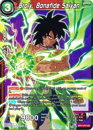 Broly, Bonafide Saiyan [BT11-017] | Cracking-Singles