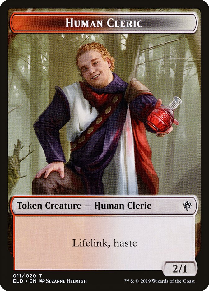 Human Cleric [Throne of Eldraine Tokens] | Cracking-Singles