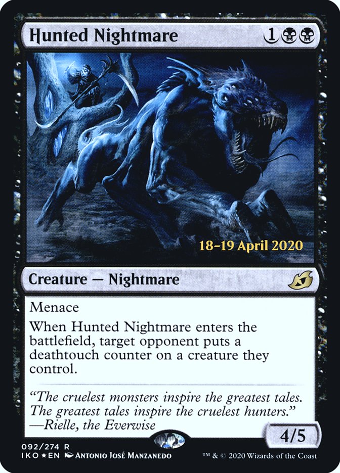 Hunted Nightmare  [Ikoria: Lair of Behemoths Prerelease Promos] | Cracking-Singles