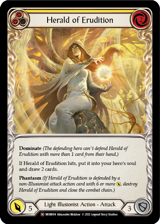 Herald of Erudition (Rainbow Foil) [U-MON004-RF] Unlimited Rainbow Foil | Cracking-Singles