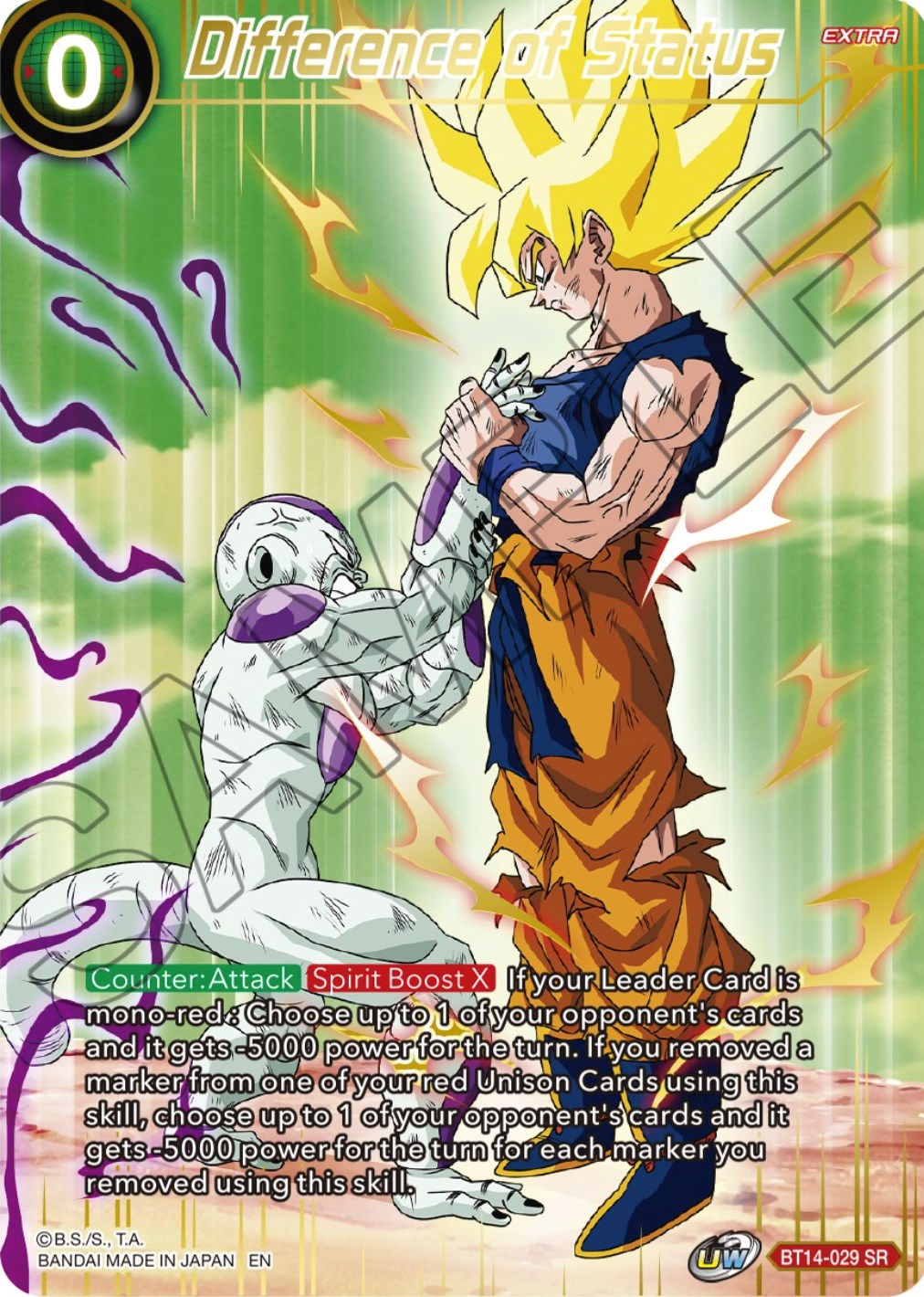 Difference of Status (BT14-029) [Theme Selection: History of Son Goku] | Cracking-Singles