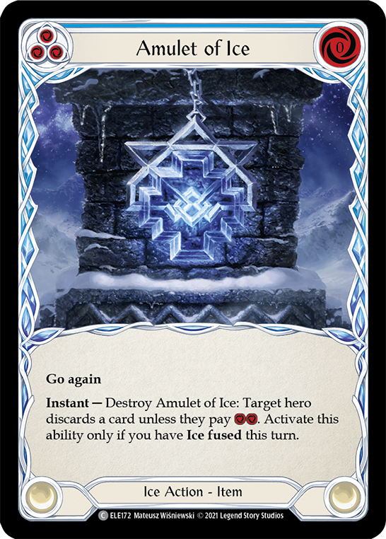 Amulet of Ice [ELE172] (Tales of Aria)  1st Edition Rainbow Foil | Cracking-Singles