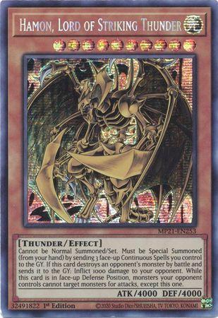 Hamon, Lord of Striking Thunder [MP21-EN253] Prismatic Secret Rare | Cracking-Singles