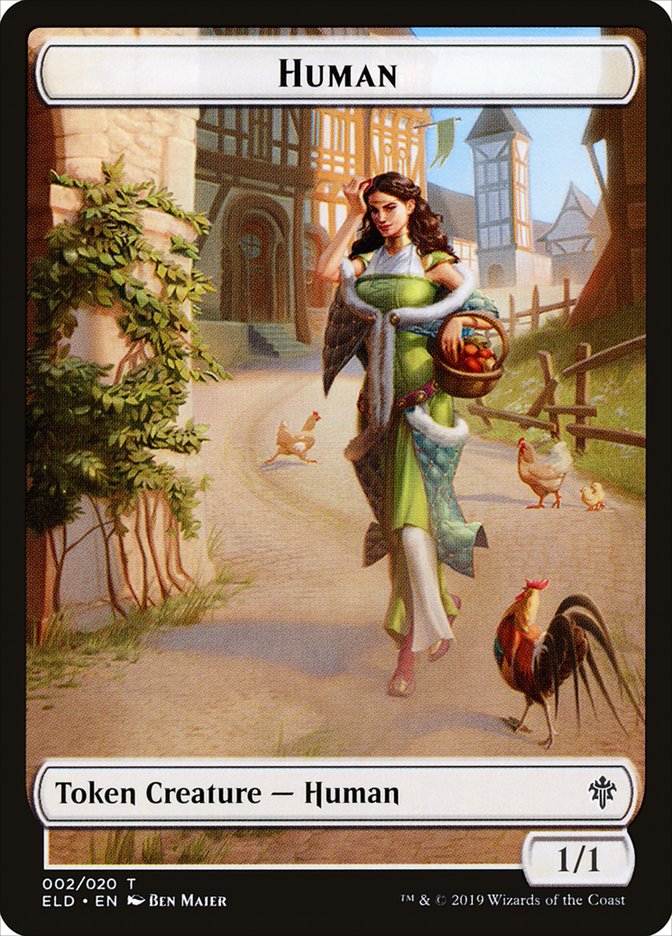 Human // Human Double-Sided Token [Pioneer Challenger Decks 2022] | Cracking-Singles