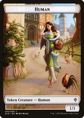 Human // Clue Double-Sided Token [Pioneer Challenger Decks 2022] | Cracking-Singles