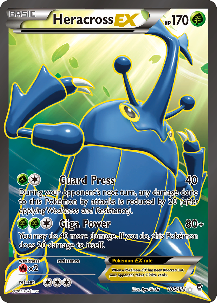 Heracross EX (105/111) [XY: Furious Fists] | Cracking-Singles