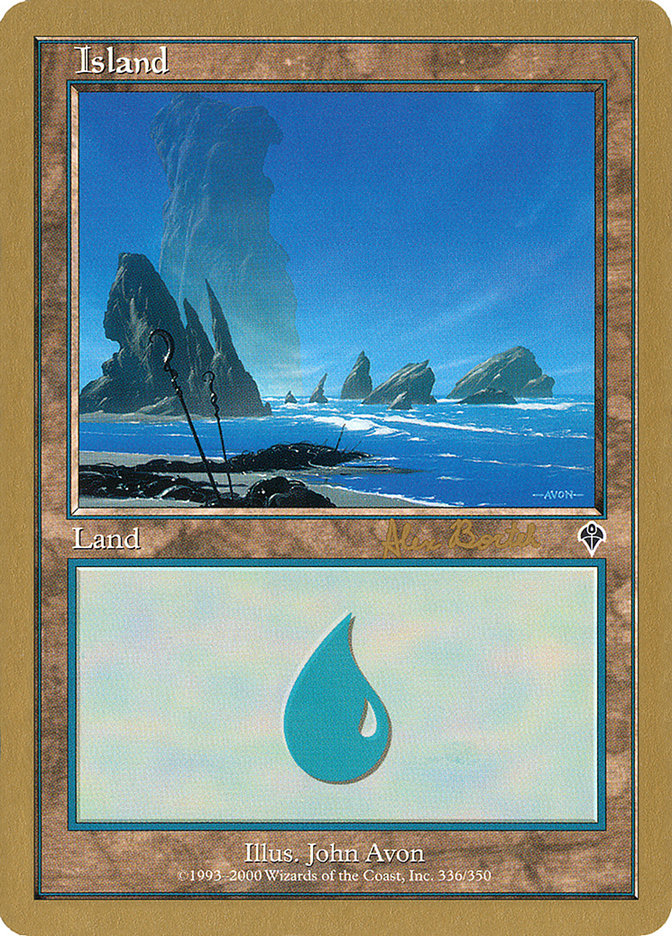 Island (ab336a) (Alex Borteh) [World Championship Decks 2001] | Cracking-Singles