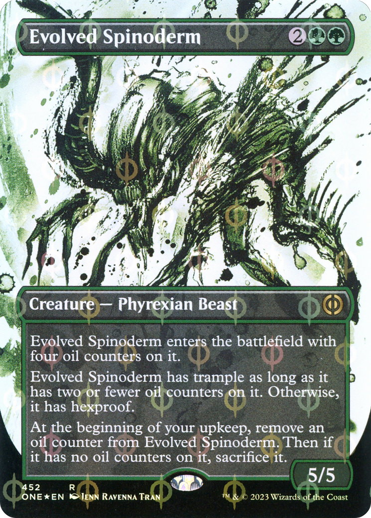 Evolved Spinoderm (Borderless Ichor Step-and-Compleat Foil) [Phyrexia: All Will Be One] | Cracking-Singles