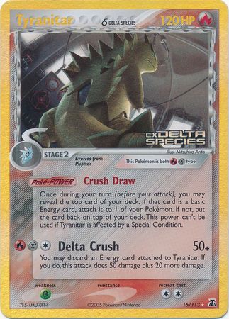 Tyranitar (16/113) (Delta Species) (Stamped) [EX: Delta Species] | Cracking-Singles