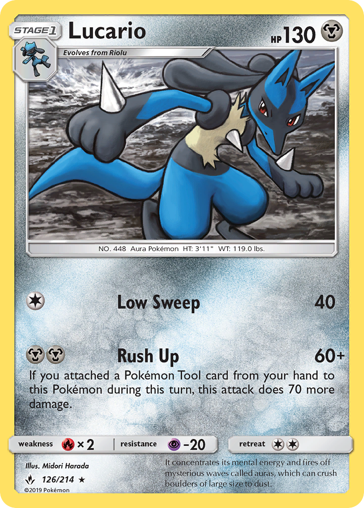 Lucario (126/214) [Sun & Moon: Unbroken Bonds] | Cracking-Singles