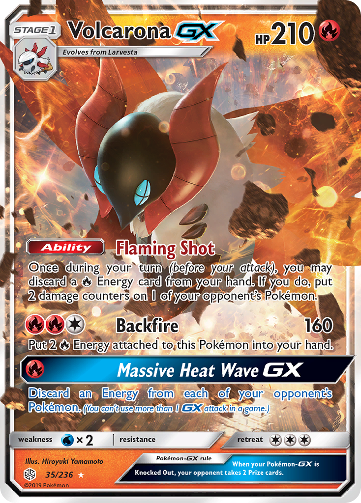 Volcarona GX (35/236) [Sun & Moon: Cosmic Eclipse] | Cracking-Singles