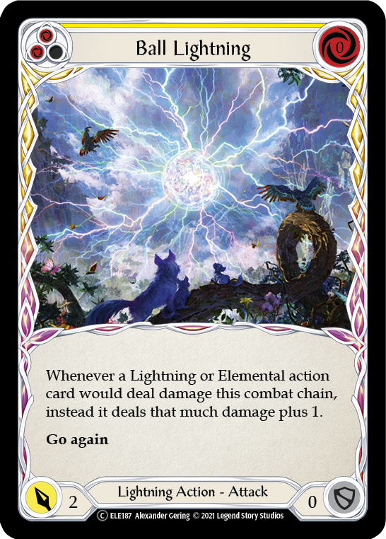 Ball Lightning (Yellow) [U-ELE187] Unlimited Rainbow Foil | Cracking-Singles