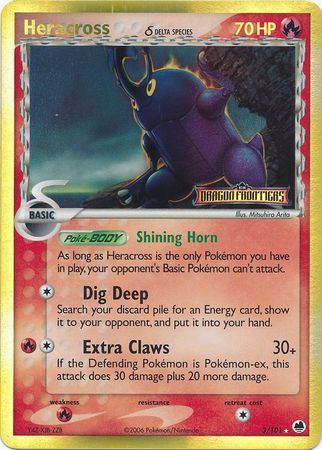 Heracross (3/101) (Delta Species) (Stamped) [EX: Dragon Frontiers] | Cracking-Singles