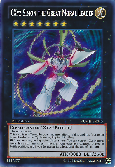 CXyz Simon the Great Moral Leader [NUMH-EN040] Secret Rare | Cracking-Singles