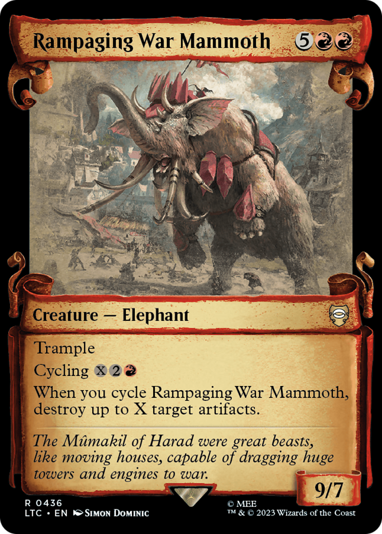 Rampaging War Mammoth [The Lord of the Rings: Tales of Middle-Earth Commander Showcase Scrolls] | Cracking-Singles