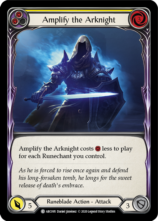 Amplify the Arknight (Yellow) [ARC095] Unlimited Edition Rainbow Foil | Cracking-Singles