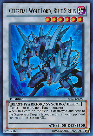 Celestial Wolf Lord, Blue Sirius [SHSP-EN090] Ultra Rare | Cracking-Singles