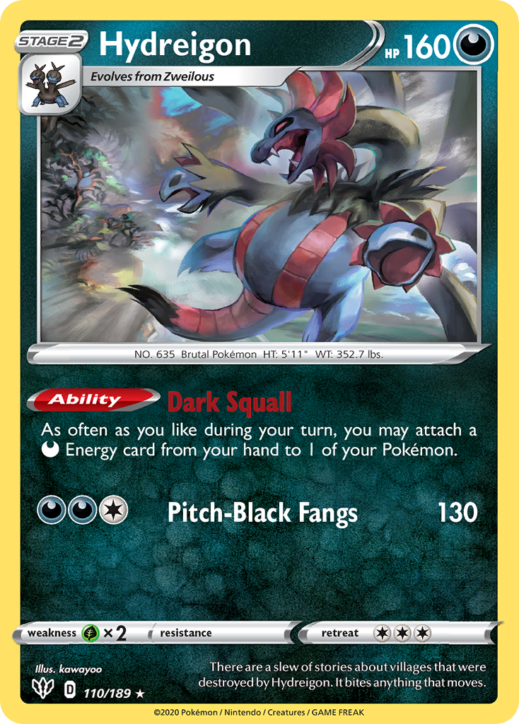 Hydreigon (110/189) [Sword & Shield: Darkness Ablaze] | Cracking-Singles