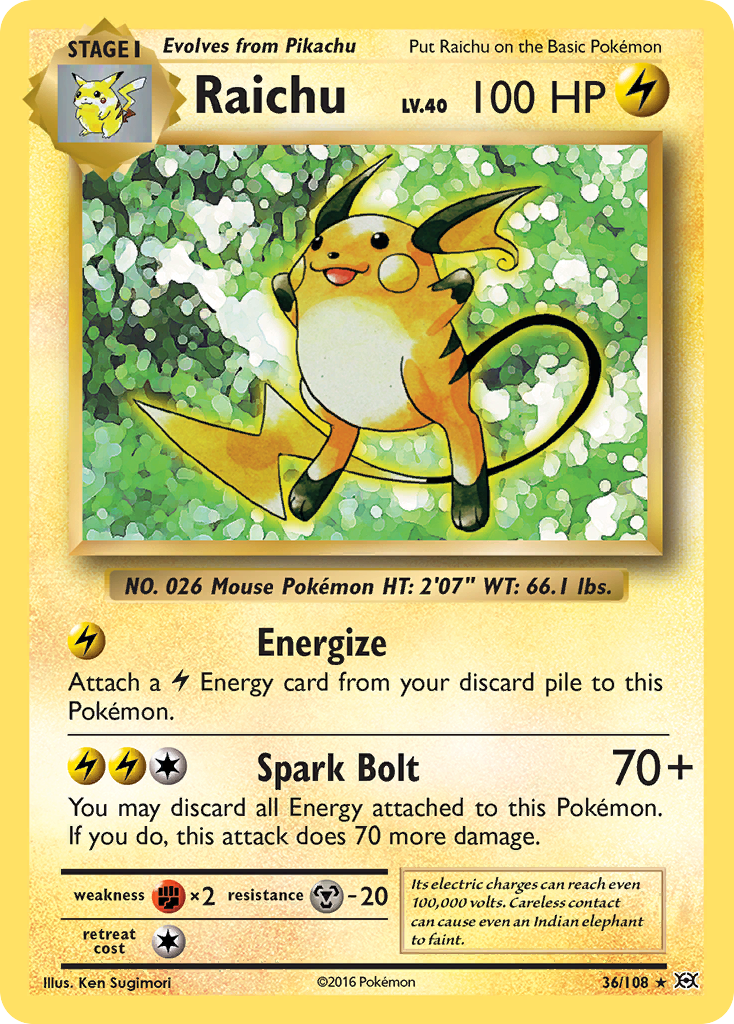 Raichu (36/108) [XY: Evolutions] | Cracking-Singles