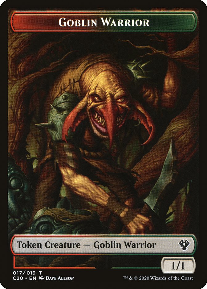 Goblin Warrior // Drake Token [Commander 2020] | Cracking-Singles