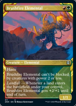 Brushfire Elemental (Showcase) [Zendikar Rising] | Cracking-Singles