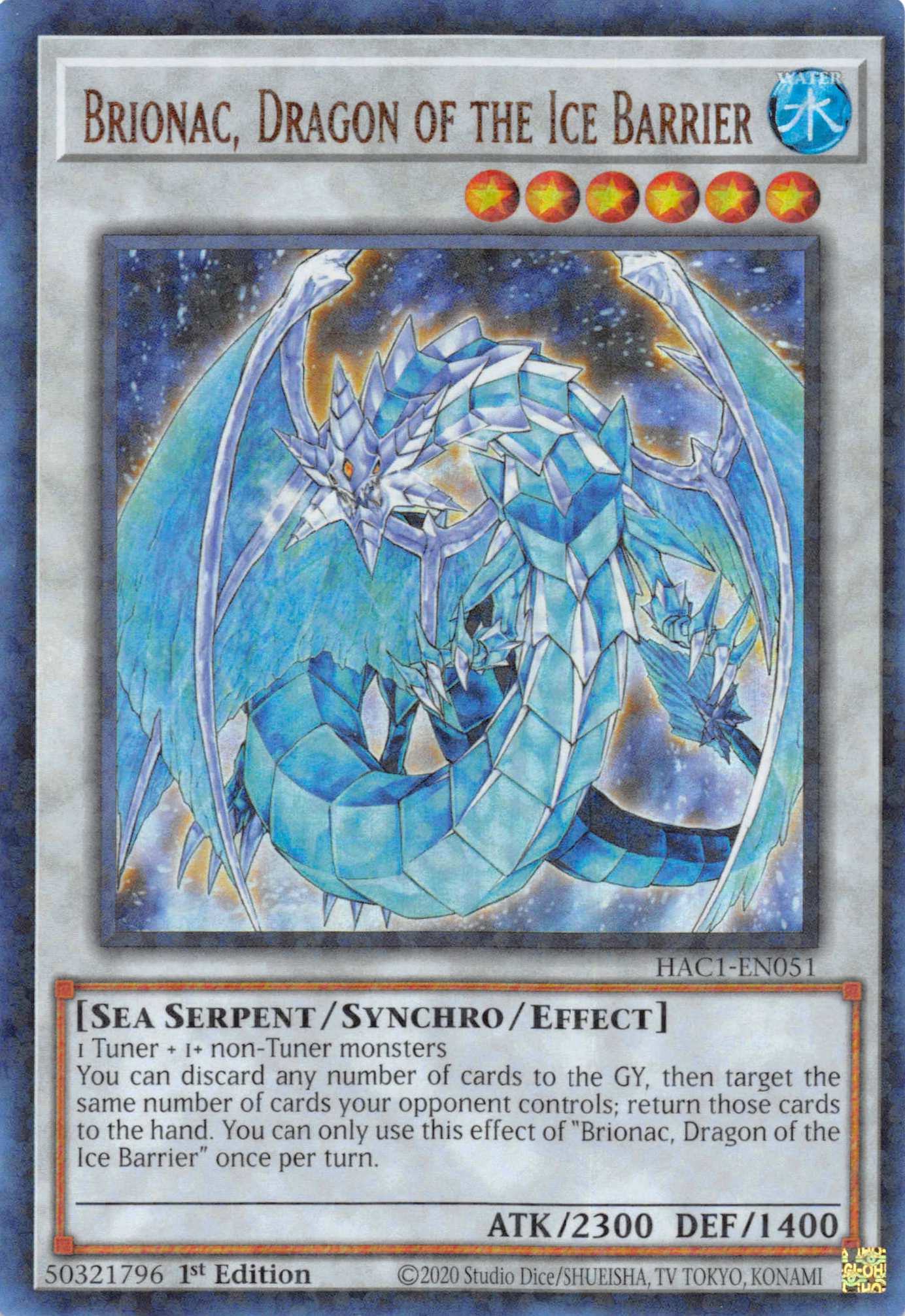 Brionac, Dragon of the Ice Barrier (Duel Terminal) [HAC1-EN051] Parallel Rare | Cracking-Singles