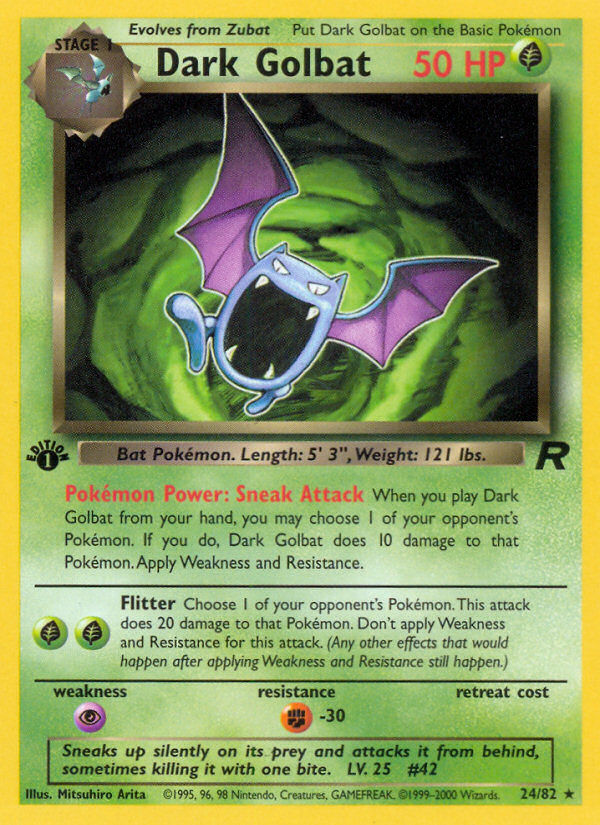 Dark Golbat (24/82) [Team Rocket 1st Edition] | Cracking-Singles