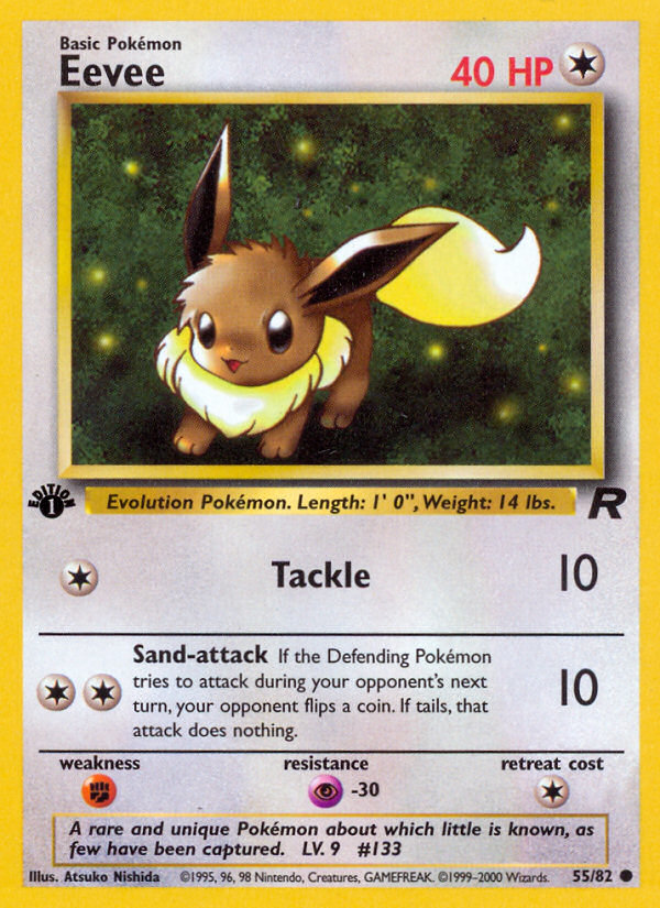 Eevee (55/82) [Team Rocket 1st Edition] | Cracking-Singles