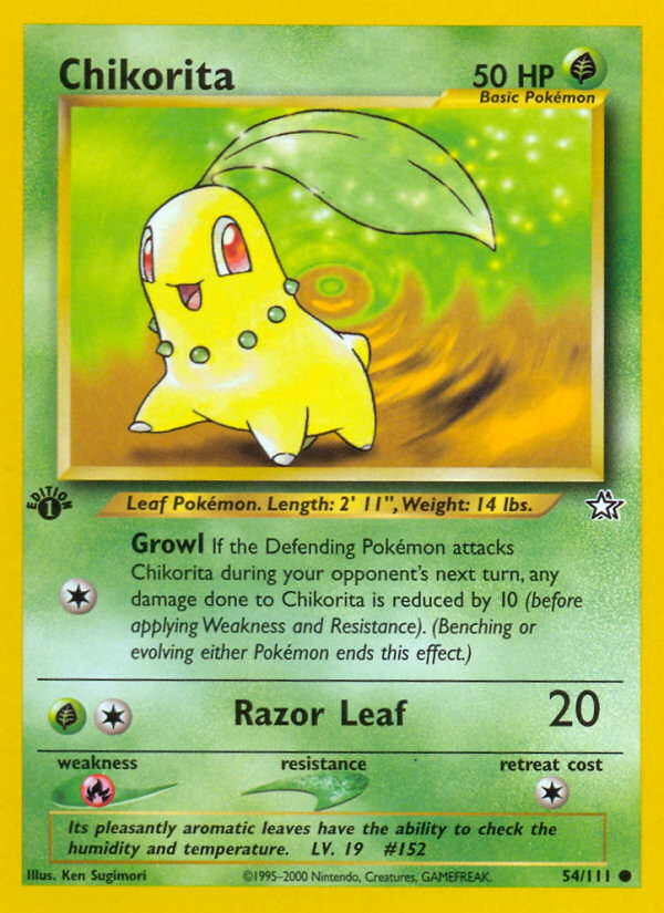 Chikorita (54/111) [Neo Genesis 1st Edition] | Cracking-Singles