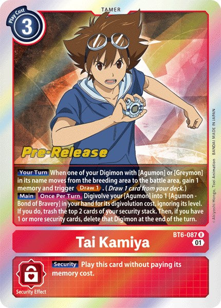 Tai Kamiya [BT6-087] [Double Diamond Pre-Release Cards] | Cracking-Singles