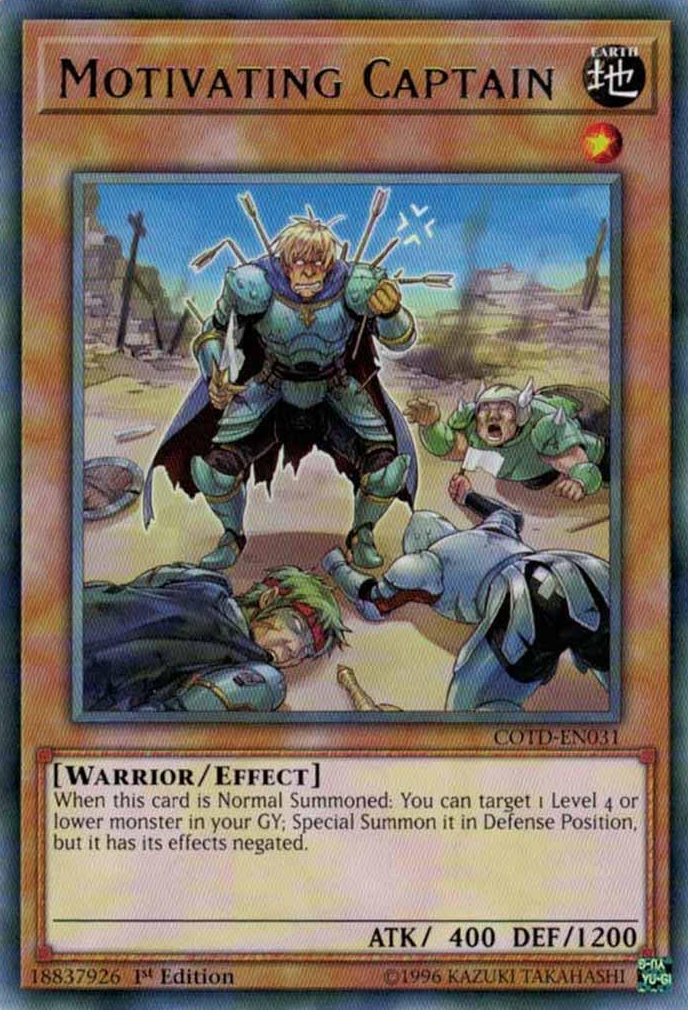 Motivating Captain [COTD-EN031] Rare | Cracking-Singles