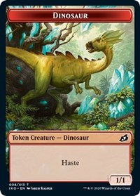 Dinosaur // Human Soldier (003) Double-sided Token [Ikoria: Lair of Behemoths Tokens] | Cracking-Singles