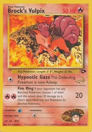 Brock's Vulpix (37/132) (W Stamped Promo) [Gym Challenge Unlimited] | Cracking-Singles