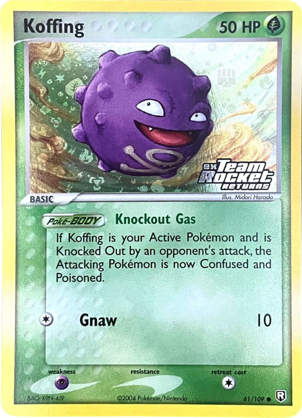 Koffing (61/109) (Stamped) [EX: Team Rocket Returns] | Cracking-Singles