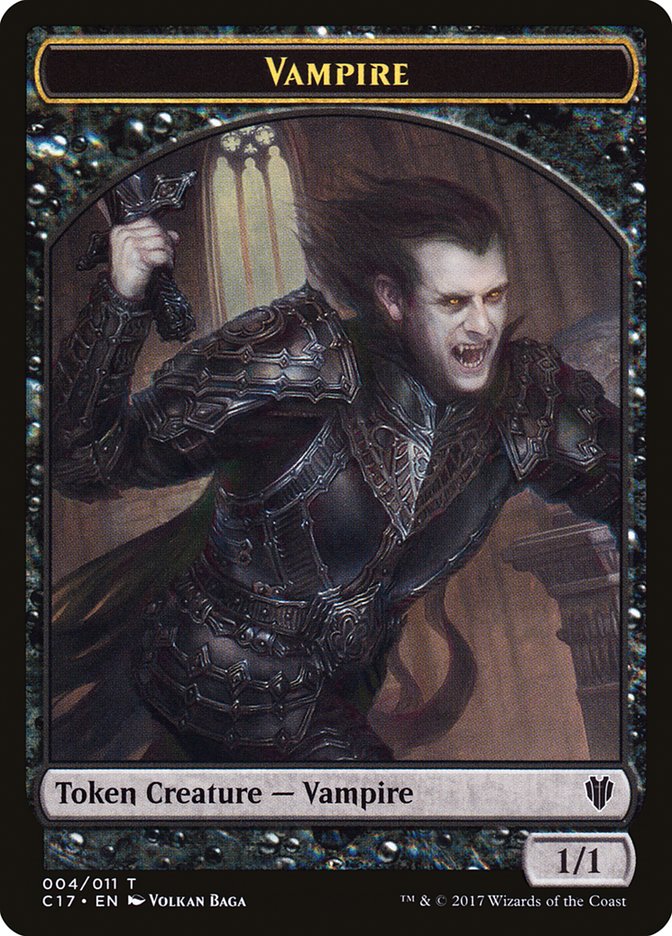 Bat // Vampire Double-sided Token [Commander 2017 Tokens] | Cracking-Singles