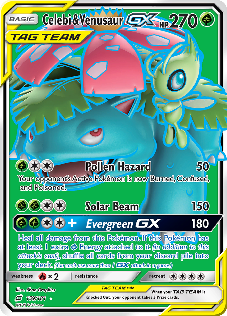 Celebi & Venusaur GX (159/181) [Sun & Moon: Team Up] | Cracking-Singles