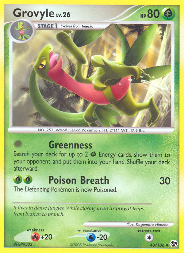 Grovyle (40/106) [Diamond & Pearl: Great Encounters] | Cracking-Singles