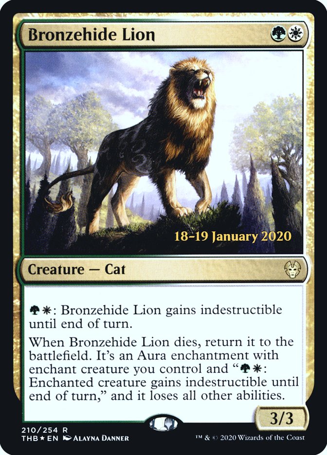 Bronzehide Lion [Theros Beyond Death Prerelease Promos] | Cracking-Singles