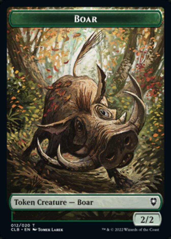 Boar Token [Commander Legends: Battle for Baldur's Gate Tokens] | Cracking-Singles